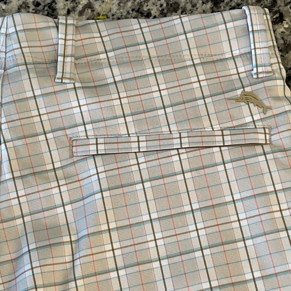 NWT Tommy Bahama Island Zone On Par Fairway Performance Golf Shorts Men 30 Plaid